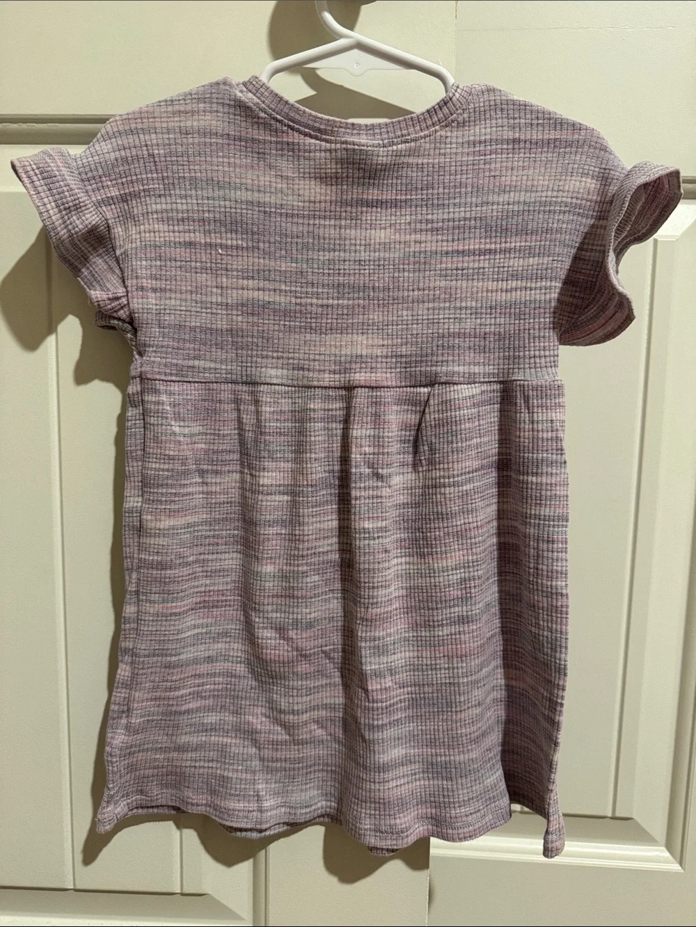 Old Navy Lavender-Pink Heathered Short Sleeve Knit Top